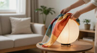 She Draped A Scarf Over IKEA’s Paper Lantern, And It Looks Custom