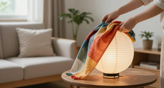 She Draped A Scarf Over IKEA’s Paper Lantern, And It Looks Custom
