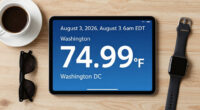 Will The Temp In Washington DC Be Above 74.99° On Aug 3, 2026 At 6Am EDT?