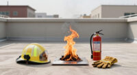 Fire Erupts On Building Roof In Ankara
