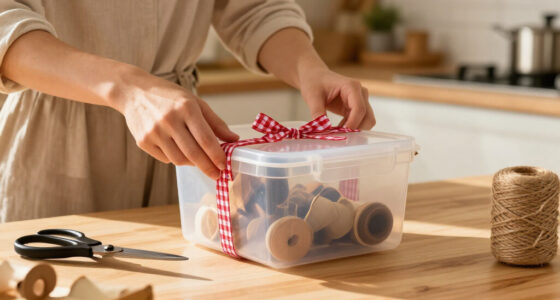 She Transforms A Plastic Container Into Rustic Storage With A Cute Dollar Tree DIY
